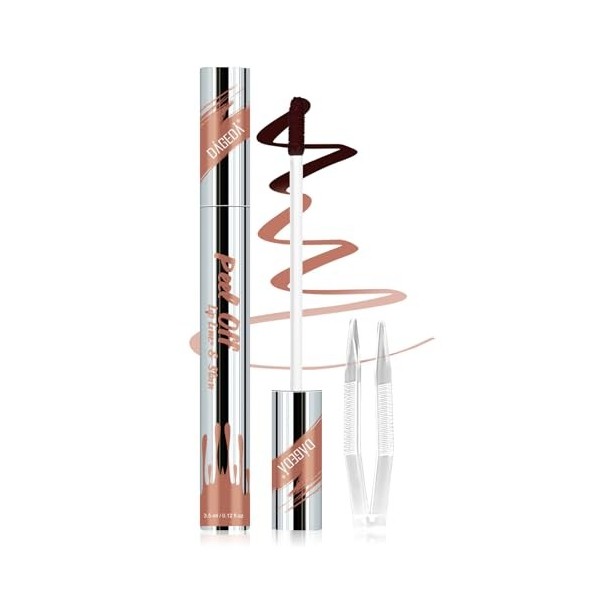 Prreal Peel Off Lip Liner Stain, Lip Stain Peel Off Tattoo Lip Liner with Tweezer, Transfer Proof, Waterproof, Long Lasting L