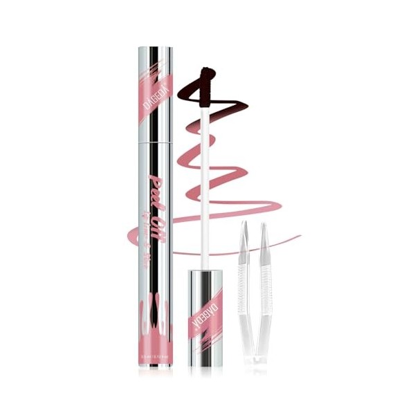 Prreal Peel Off Lip Liner Stain, Lip Stain Peel Off Tattoo Lip Liner with Tweezer, Transfer Proof, Waterproof, Long Lasting L