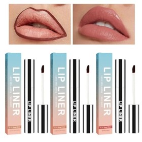 3 Pièces Crayon Contour des Lèvres Amovible, Tatouage Pelable, Lip Liner, Crayon à Lèvres Longue Durée, Crayon à Lèvres Amovi