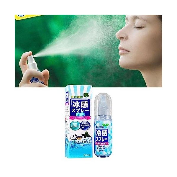 linshesf Vaporisateur rafraîchissant pour Le Corps - Prévention des Coups de Chaleur 50 ML,Spray rafraîchissant Portable dét