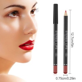 Reccisokz 12 pièces Crayon a levre Crayons à lèvres 12 couleurs Crayon imperméable Lip Liner Set contours cosmétiques Stylo a