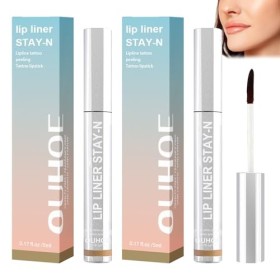 GAROMIA Lot de 2 crayons de contour des lèvres amovibles - Crayon à lèvres amovible - Cadeau pour femme