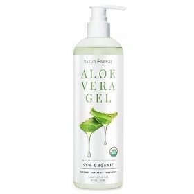 NaturSense Gel Aloe Vera biologique idéal pour visage, cheveux, coups de soleil, l’acné, des bosses de rasoir, psoriasis, ecz
