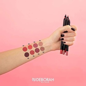 Deborah Crayon 2 en 1 Gel Contour & Color N.7 True Red, Waterproof, Longue Tenute, Texture Effet Gel, Souple et ultra lisse e