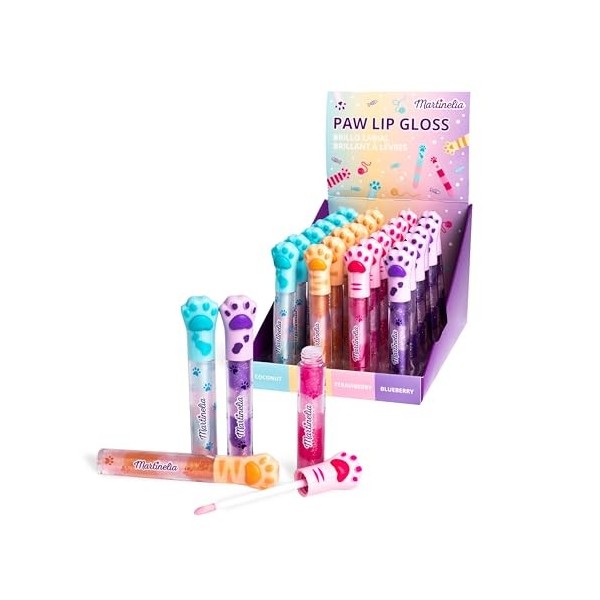 MARTINELIA - Gloss Patte de Chat Pour Enfant - Brillant à Lèvres Aromatisé Pour Fille – Maquillage Enfant Non Toxique - Modèl