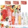 Miioto Roll-On Lip Gloss, 6 Pièces Lip Oil Gloss Enfant Fille, Gloss Transparent Fruité Huile a Levre, Hydratation Longue Dur