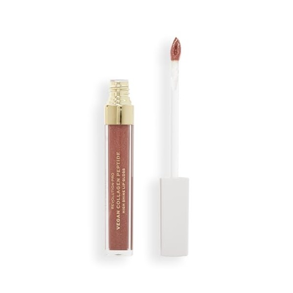 Revolution Pro - Gloss à Lèvres Vegan au Collagène Peptide, Brillant & Hydratant - Nourrit, Repulpe avec Acide Hyaluronique &