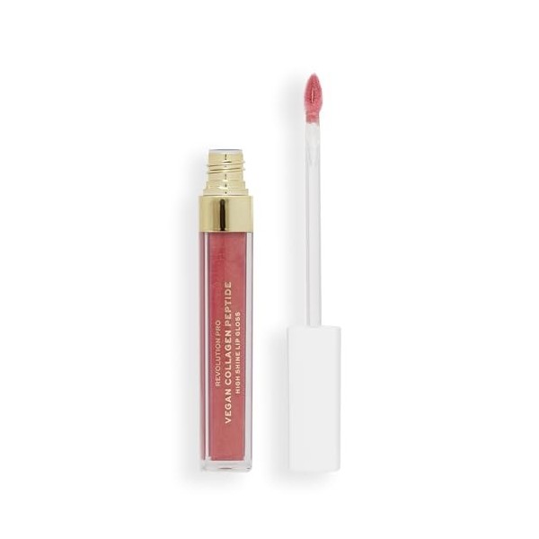 Revolution Pro - Gloss à Lèvres Vegan au Collagène Peptide, Brillant & Hydratant - Nourrit, Repulpe avec Acide Hyaluronique &