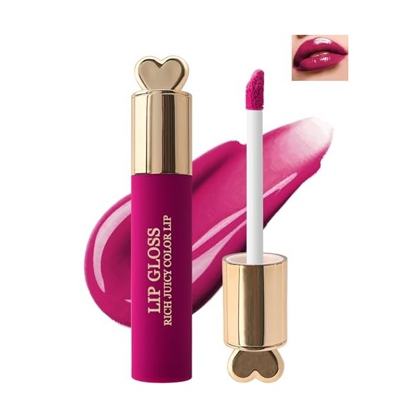 Rouge a levre Liquide longue tenue Waterproof, Haut pigmenté brillant à lèvres velours, anti-adhérent, No Transfert gloss à l