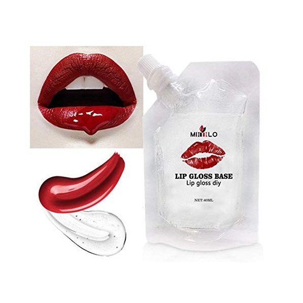 Allbestaye Gel de base pour gloss à lèvres Transparent Clear Oil Pour le kit de fabrication de rouge à lèvres à la main pour 