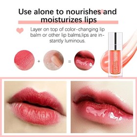 3 bâtons dhuile à lèvres repulpante, hydratant brillant Lip Gloss Light Lipstick Lip Care Clear safran Lip Oil, nourrissant 