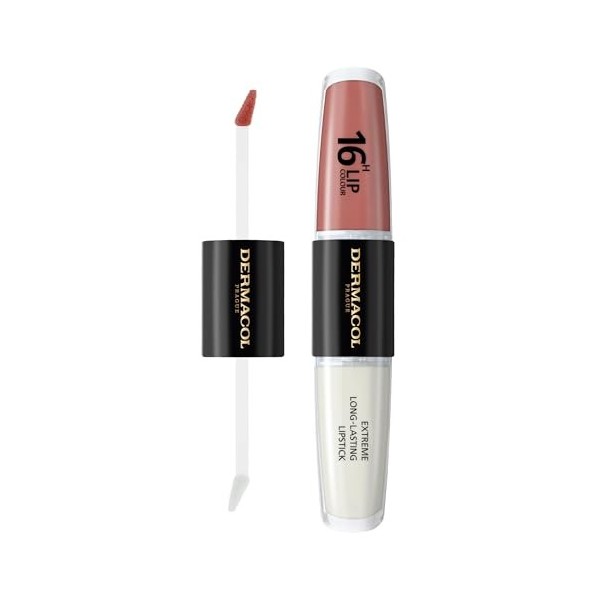 NOUVEAU Dermacol - 16-Hour Lip Colour, High Pigmentation Lip Gloss, Two-Phase Lip Gloss, Kiss-Proof Lip Make-up with Matte Fi