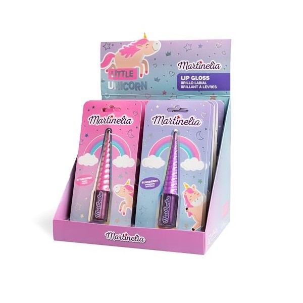 MARTINELIA - Gloss Licorne Pour Enfant - Brillant à Lèvres Aromatisé Pour Fille – Maquillage Enfant Non Toxique - Modèle Aléa