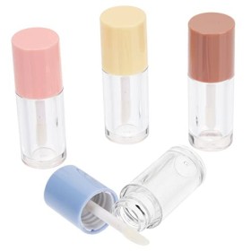 FRCOLOR Lot de 4 flacons vides pour gloss à lèvres - Tube de mascara vide et baguette - Conteneurs de couleur pour baume à lè