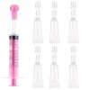 AHQiZFX Lot de 6 tubes vides de gloss à lèvres - Flacons cosmétiques rechargeables - 10 ml - Avec seringues de 5 ml - Pour sh