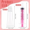 AHQiZFX Lot de 6 tubes vides de gloss à lèvres - Flacons cosmétiques rechargeables - 10 ml - Avec seringues de 5 ml - Pour sh