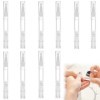 Lot de 10 stylos rotatifs transparents 5 ml - Anti-fuite et portable - Stylo à huile pour cuticules vides - Avec pointe pin