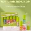 4pcs Huile Pour Les Lèvres, Brillant à Lèvres Teinté Nourrissant Lip Transparent Clear Hydratant Lip Oil Aromatisée Aux Fruit