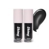 Pakivs 2Pcs Translucent Black Lip Oil Set,Brillant à lèvres noir brillant,Teinte pour les lèvres repulpante noire,Brillant à 