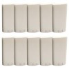 Lot de 10 tubes vides rechargeables ovales en plastique blanc de 15 ml pour déodorant, baume à lèvres, rouge à lèvres, tube d