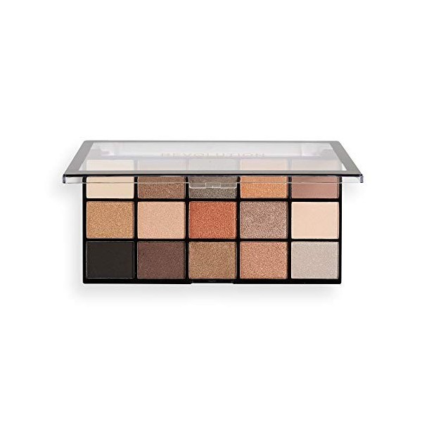 Makeup Revolution, Palette dombres à paupières Reloaded, Marvellous Mattes, 15 nuances, 16.5g Maquillage