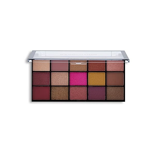 Makeup Revolution, Palette dombres à paupières Reloaded, Marvellous Mattes, 15 nuances, 16.5g