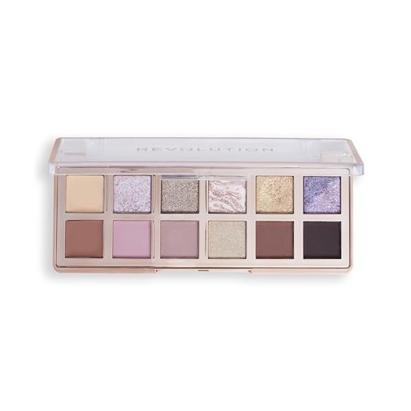 Makeup Revolution, Palette dOmbres à Paupières The True Icon Bronze, Finitions Crème, Matte & Irisées, 12 Teintes Mélangeabl