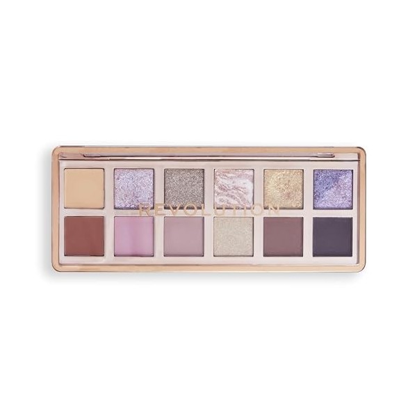 Makeup Revolution, Palette dOmbres à Paupières The True Icon Bronze, Finitions Crème, Matte & Irisées, 12 Teintes Mélangeabl