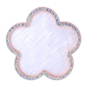 WLLHYF Palette de nail art en résine avec bord doré en forme de cœur - Outils de mélange de fond de teint - Tableau dafficha