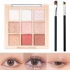 Palette Maquillage Yeux,Palette Fard a Paupiere,9 Couleurs Palette Yeux,Eyeshadow Palette,Livré Avec 2 Pinceaux à Paupières P