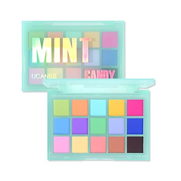 UCANBE Fard à Paupières Noir 15 Couleurs - Palette Maquillage Yeux Shimmer Matte Longue Durée - Palettes de Maquillage Hautem...
