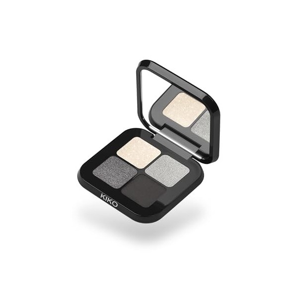 KIKO Milano Bright Quartet Eyeshadow Palette 04 | Palette Avec 4 Ombres À Paupières Cuites Pour Utilisation Sèche Et Humide M...