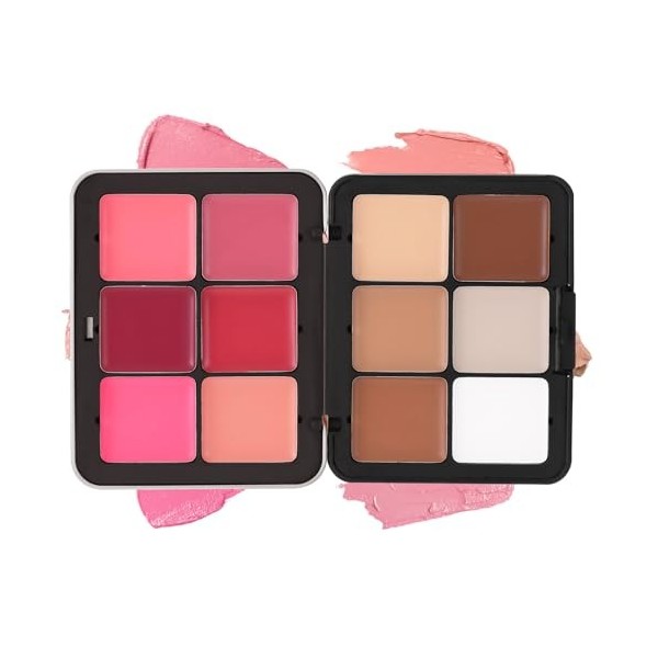 Horuili® Palette Anti Cernes, Palette de fard à joues 12 couleurs, palette de Maquillage à couverture, Palette Anti-Cernes Wa