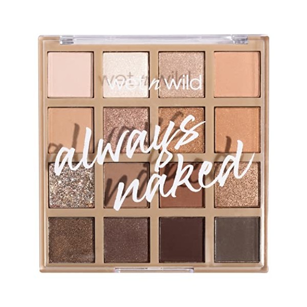 Wet n Wild Always Naked Palette de Fards à Paupières, Ombres à Paupières Neutres et Mélangeables avec Finitions Mates, Paille