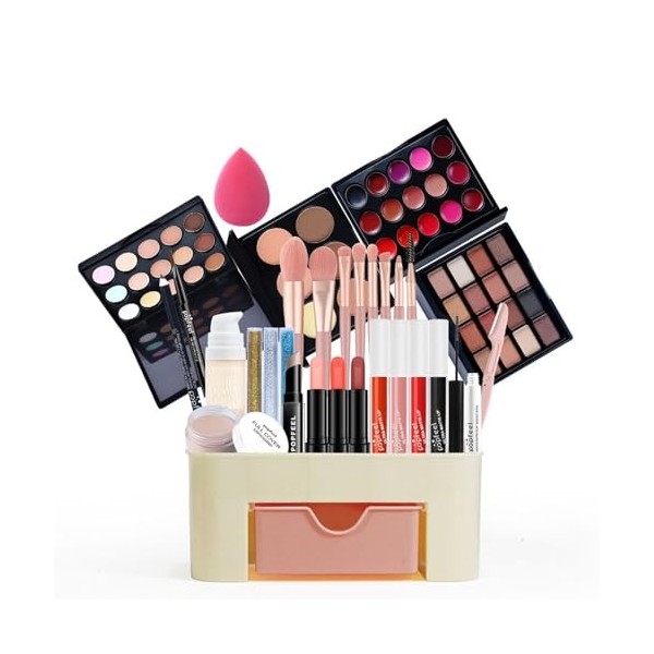 FantasyDay 78 Couleurs Palette de Maquillage Kit Coffret Maquillage Femme avec 48 Couleurs Shimmer Matte Ultra Pigmenté Ombre