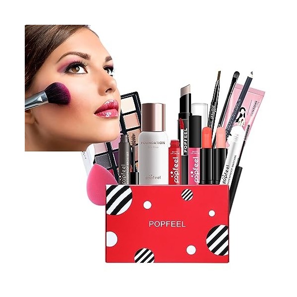 AFGSsm Kit de maquillage femme complet, Cofret maquillage pour femme, Palette maquillage, Cosmetic Makeup avec Ombres à Paupi