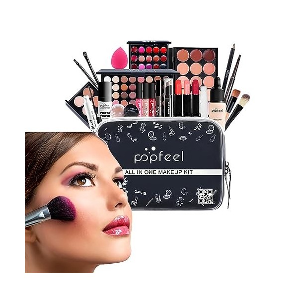 AFGSsm Kit de maquillage femme complet, Cofret maquillage pour femme, Palette maquillage, Cosmetic Makeup avec Ombres à Paupi