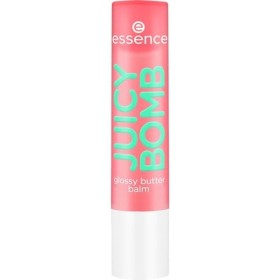 Essence Cosmetics Juicy Bomb Glossy Butter Balm Baume à Lèvres, Lustré, Naturel, Sensation de Rosée 2.5 g