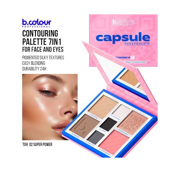 B.COLOUR PROFESSIONAL Palette contour visage et yeux / 02 Super pouvoir