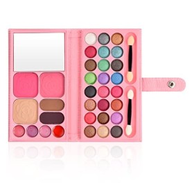 Palette de maquillage pour fard à paupières, rouge à lèvres, blush, poudre à sourcils, poudre dombrage, petits pinceaux de m