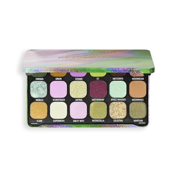 Revolution Beauty, Palette de Fards à Paupières Forever Flawless, 18 Teintes Pigmentées Mattes & Irisées, Végan & Sans Cruaut