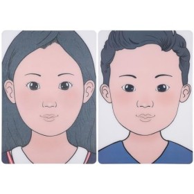 Lot de 2 planches dexercice de maquillage - Modèle de maquillage cosmétique - Modèle de maquillage - Planche de pratique - P