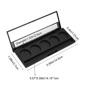 MeiyiZheng Boîte de palette vide à 5 sangles avec miroir pour fard à paupières et toit ouvrant pour femmes et filles