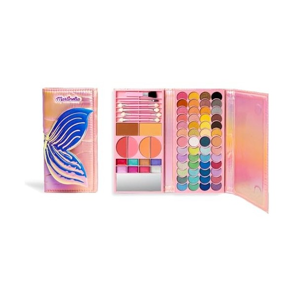 Martinelia - Palette de Maquillage Enfants Sirène - Palette Fard À Paupières 52 Fards à Paupières, 8 Brillants à Lèvres, 6 Br