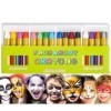 Face Visage Peinture Crayon,16 Paquets Peinture Faciale Kits Couleur Crayons Maquillage pour Visage Corps Bâtons de Peinture 