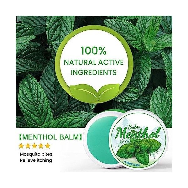 WOTEG Baume Mentholé - Lotion Anti-démangeaisons, Gel Anti-Coups de Soleil - Hydratant pour Le Corps avec soulagement instant