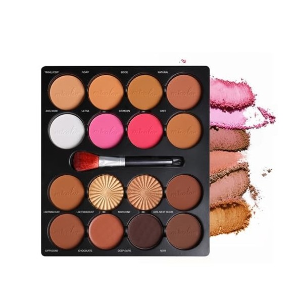 Palette Fard À Paupière Maquillage Yeux, 16 Couleurs Kit Maquillage Femme, Palette de Maquillage Femme, Coffret Maquillage av