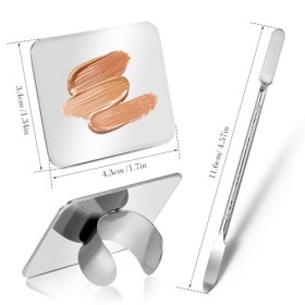 Palette de maquillage, en acier inoxydable, outil de mixage professionnel pour le maquillage, le nail art, outil de mélange d