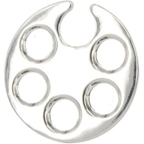 Mini palette de manucure, argentée, anneaux en métal, outils de nail art, accessoires de maquillage