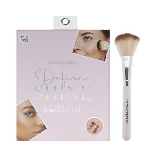 Marie Claire Face Palette - Makeup Kit Sculpts, Defines, and Achieves Perfect Contour Look - Face Makeup Shimmery and Matte F